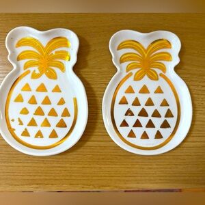 Yankee Candle Co. Pineapple Dish Pair